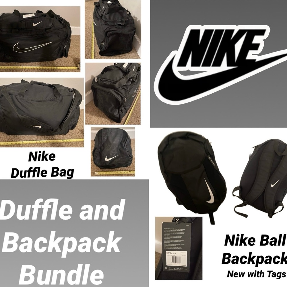 Nike Duffle and New with Tags Ball Bag Bundle